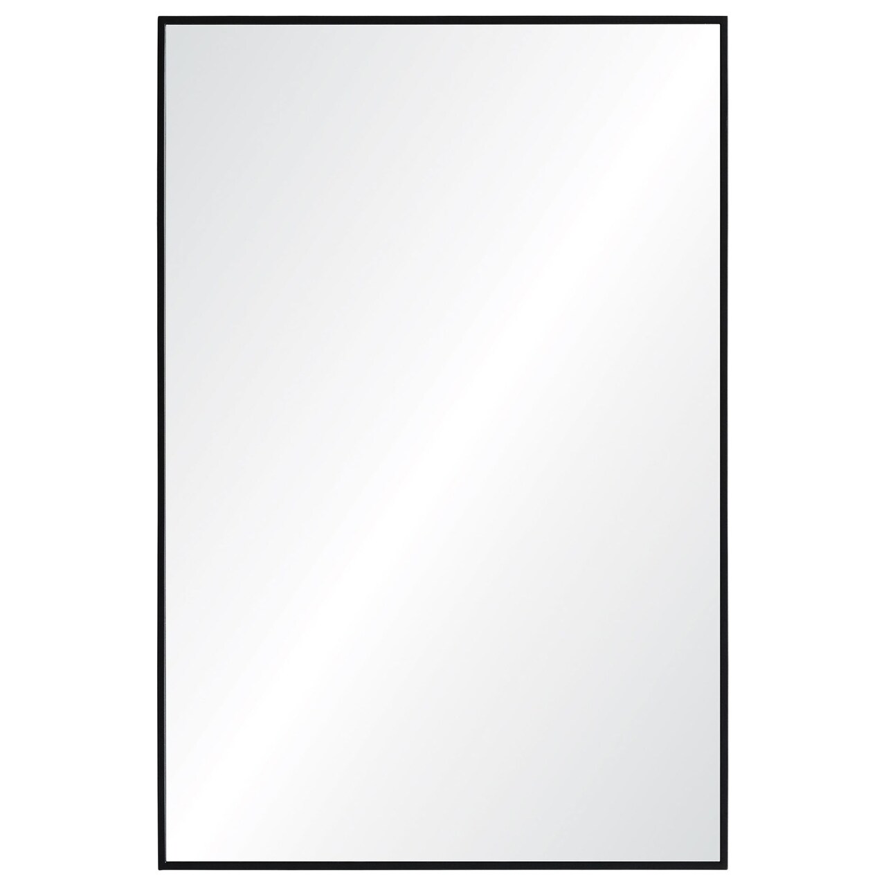 Signature Home Collection 35.5" Black Eclectic Framed Rectangular Wall Mirror